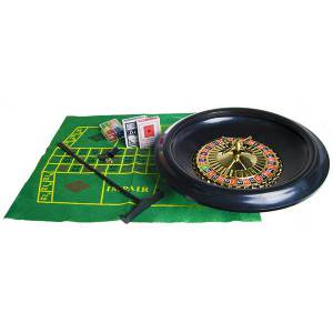 Set de Roulette Simple 0 – roulette en plastique de diamètre 40 cm - avec bille