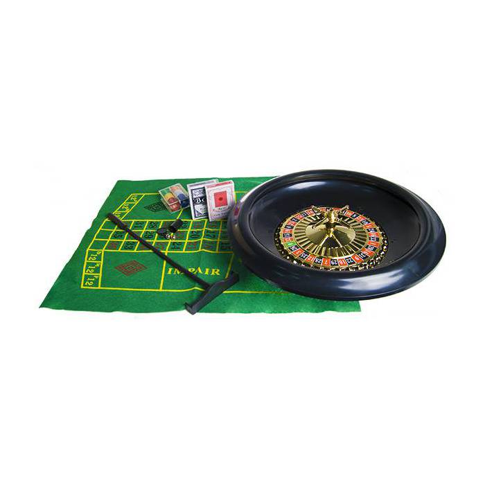 Set de Roulette Simple 0 – roulette en plastique de diamètre 40 cm - avec bille