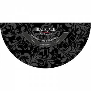 "Black Jack" green mat - 140 x 70 cm - neoprene jersey - Half-moon.