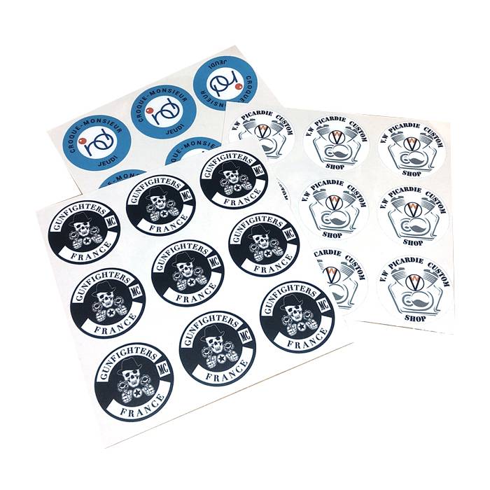 Kundenspezifische Aufkleber für ABS-Pokerchips.