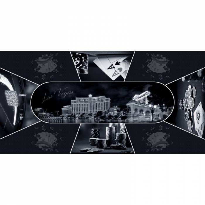 Tapis de Poker rectangulaire "Las Vegas Design"