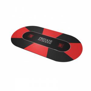 Poker-Teppich "PRIVATE POKER" - oval - 8/10 Plätze - 3 Größen - Neopren-Jersey