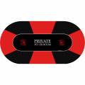 Poker-Teppich "PRIVATE POKER" - oval - 8/10 Plätze - 3 Größen - Neopren-Jersey