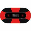 PRIVATE POKER Poker Mat - oval - 8/10 seats - 3 sizes - neoprene jersey