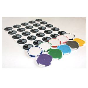 Jetons de poker personnalisés en PLASTIQUE ABS - avec stickers collé – 40mm de diamètre