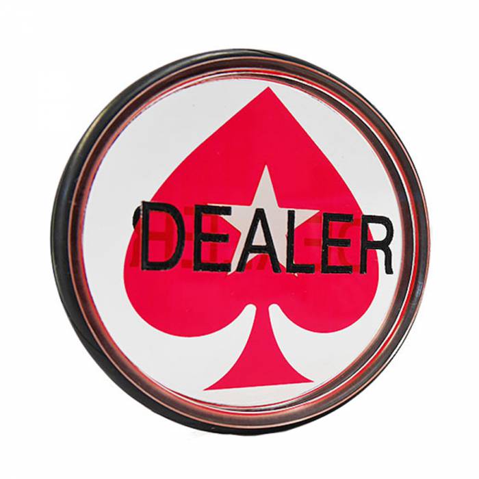 Bouton Dealer "PS"- en plexiglass - 70 x 20 mm