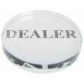 Dealer "TRANSPARENT" Button - acrylic - 45mm.