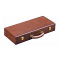 Mallette de rangement "VICTORIA 500" en bois pour 500 jetons de poker - 5 racks de 100 jetons amovibles