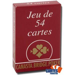 Gauloise - Jeu de 54 cartes cartonnées plastifiées – 4 index standards – portraits français