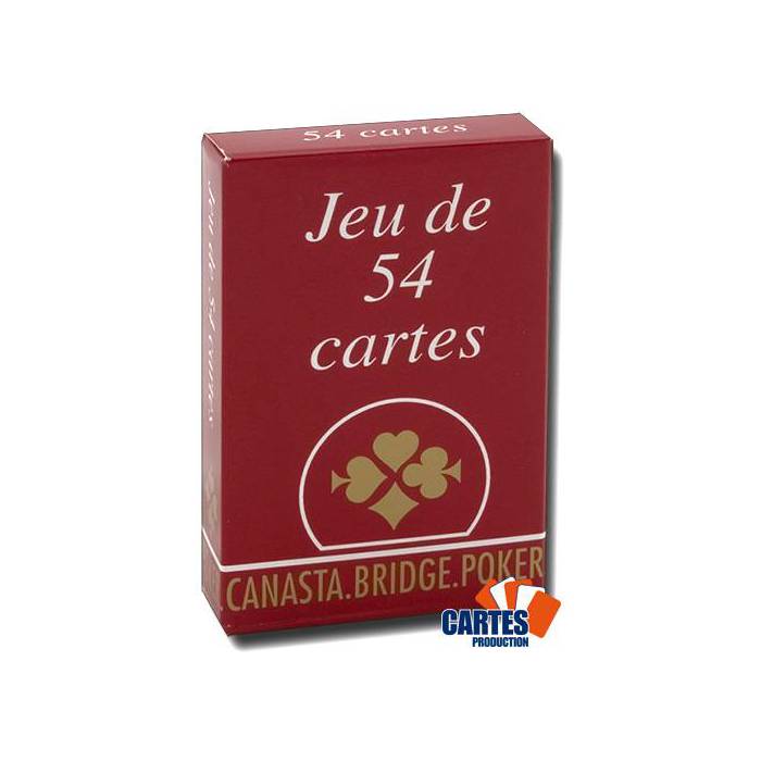 Gauloise - Jeu de 54 cartes cartonnées plastifiées – 4 index standards – portraits français