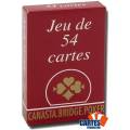 Gauloise - Jeu de 54 cartes cartonnées plastifiées – 4 index standards – portraits français