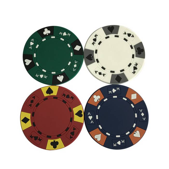 AK coaster - soft plastic - pack of 4 - 10 cm in diameter