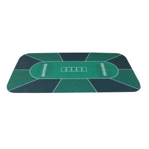 Poker Mat "Poker Hand Ranking" - rectangular - 180 x 90 cm - 10 seats - neoprene jersey.