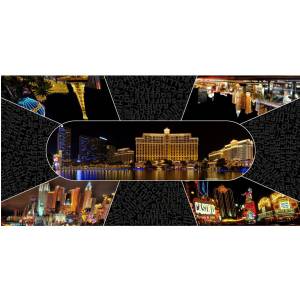 "VEGAS BY NIGHT" Poker Mat...