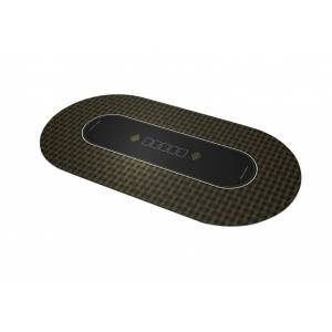 "Poker Teppich "AZERIA GOLD" - oval - 3 Größen - 0/8/10 Plätze - Neopren-Jersey"