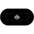 Tapis de Poker ovale "Typo Spade" - 180 x 90 cm - 10 places - jersey néoprène