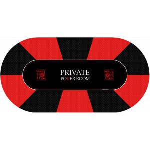 PRIVATE POKER Poker Mat - oval - 8/10 seats - 3 sizes - neoprene jersey