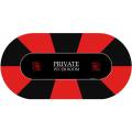 Tapete de Poker "PRIVATE POKER" - oval - 8/10 lugares - 3 tamanhos - jersey de neoprene.