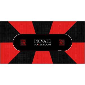 Poker mat "PRIVATE POKER" - rechthoekig - 8/10 plaatsen - 3 maten - neopreen jersey.