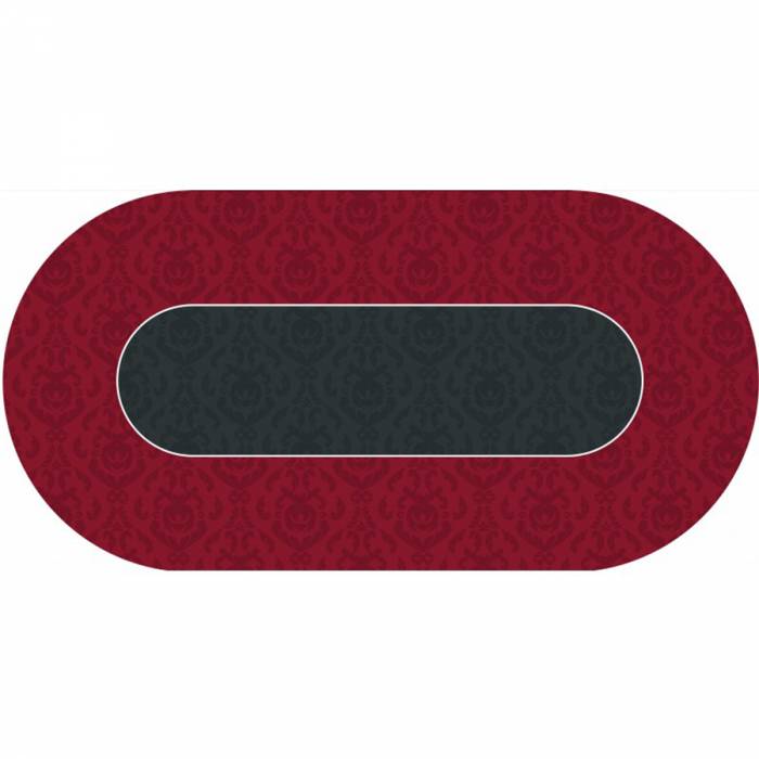 "VICTORIAN" Poker Mat - oval - 3 sizes - 0/8/10 players - neoprene jersey