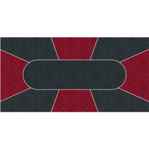 Poker Teppich "VICTORIAN" - rechteckig - 3 Größen - 0/8/10 Spieler - Neopren-Jersey