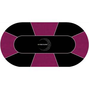 Poker Teppich "LUNA PURE PLAYER" - oval - 3 Größen - 0/8/10 Plätze - oval - Neopren-Jersey.