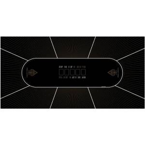 Poker Mat "MAY THE FLOP BE WITH YOU" - rectangular - 3 sizes - 0/8/10 players - neoprene jersey