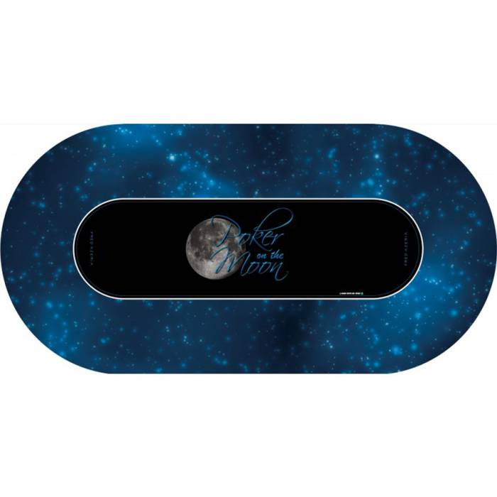 "POKER ON THE MOON" Poker Mat - oval - 3 sizes - 0/8/10 seats - neoprene jersey.