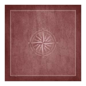 Tapis de bridge "ROSE DES VENTS" - jersey néoprène - 78 x 78 cm - carré