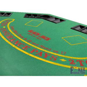 Dessus de table de poker "OCTOGONE" - en bois – 8 joueurs – tapis en feutrine avec betline