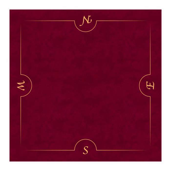 "BORDEAUX & GOLD" Bridge Mat - neoprene jersey - 78 x 78 cm - square.