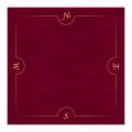 Tapis de bridge "BORDEAUX & OR" - jersey néoprène - 78 x 78 cm - carré