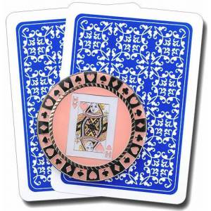 Card-Guard "POKER HO" - in ottone - 2 facce diverse - diametro 50mm