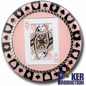 Card-Guard "POKER HO" - messing - 2 verschillende zijden - diameter van 50 mm.