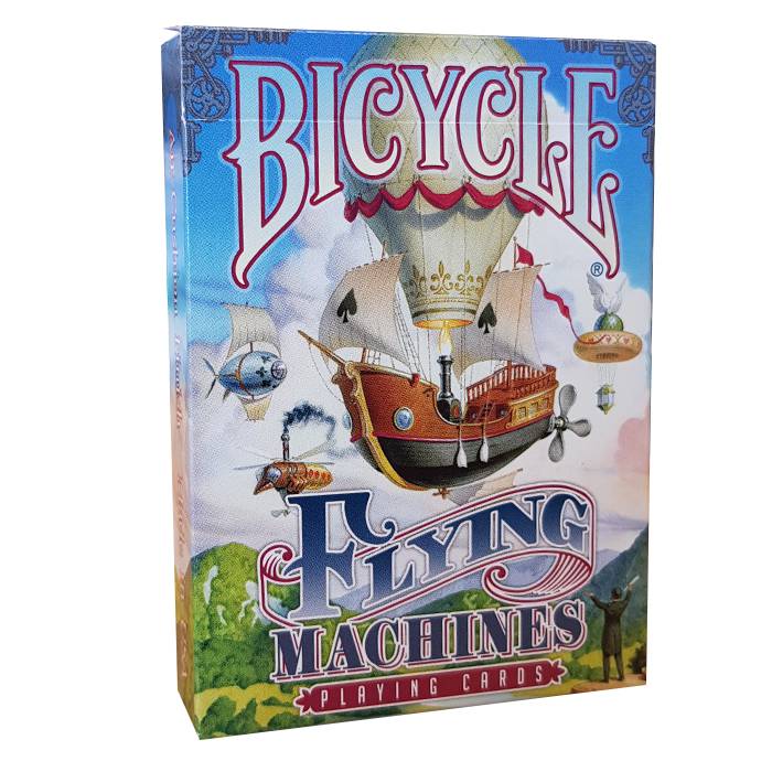 Bicycle "FLYING MACHINES" - Pack of 56 plastic-coated linen finish playing cards - poker size - 2 standard indexes.