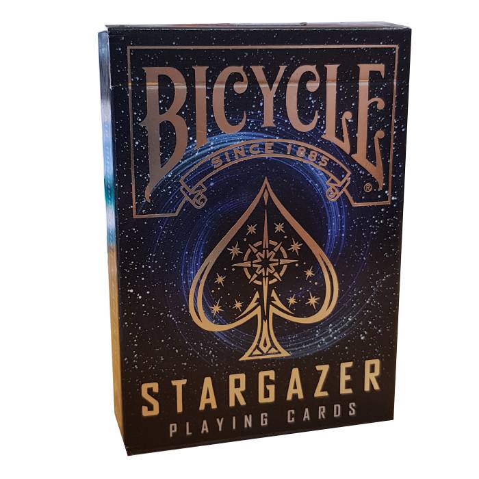 Bicycle "STARGAZER" - Mazzo di 56 carte rivestite in tela plastificata - formato poker - 2 indici standard