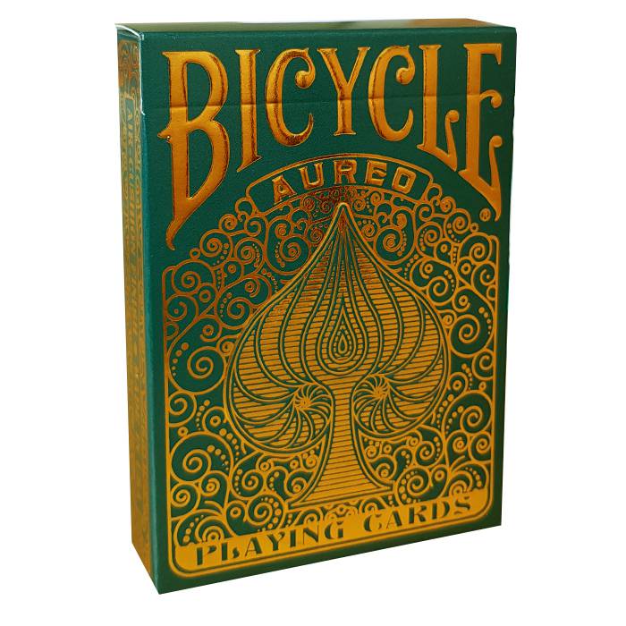 Bicycle "AUREO" - Set of 56 plastic-coated linen finish playing cards - poker size - 2 standard indexes