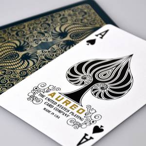 Bicycle "AUREO" - Set of 56 plastic-coated linen finish playing cards - poker size - 2 standard indexes