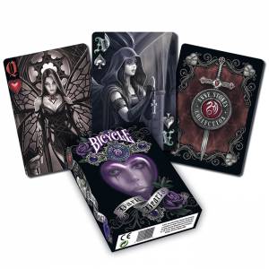 Dark Hearts Anne Stokes Collection – Bicycle - jeu de 54 cartes cartonnées plastifiées – format poker – 2 index standards