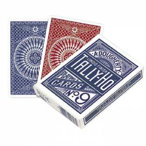 TALLY HO "N°9" - Jeu de 56 cartes toilées plastifiées – format poker – 2 index standards