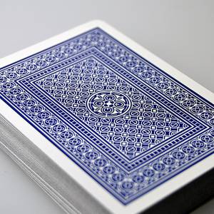 AVIATOR "POKER 914" Blue - Set of 54 laminated cardboard playing cards - poker size - 2 standard indexes.