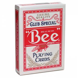 Bee "N°92" ROSSO - Gioco di carte da 54 tovaglioli plastificati - formato poker - 2 indici standard - USPC