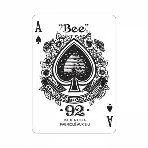 Bee "N°92" CZERWONY - gra w 54 foliowanych kart- format pokerowy - 2 standardowe indeksy - USPC.