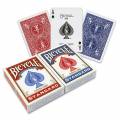 Duo pack Bicycle "RIDER BACK" Standard - 2 Sets of 56 plastic-coated linen playing cards - poker size - 2 standard indexes.