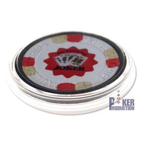 Transparent token protector - made of acrylic - 40mm in diameter.